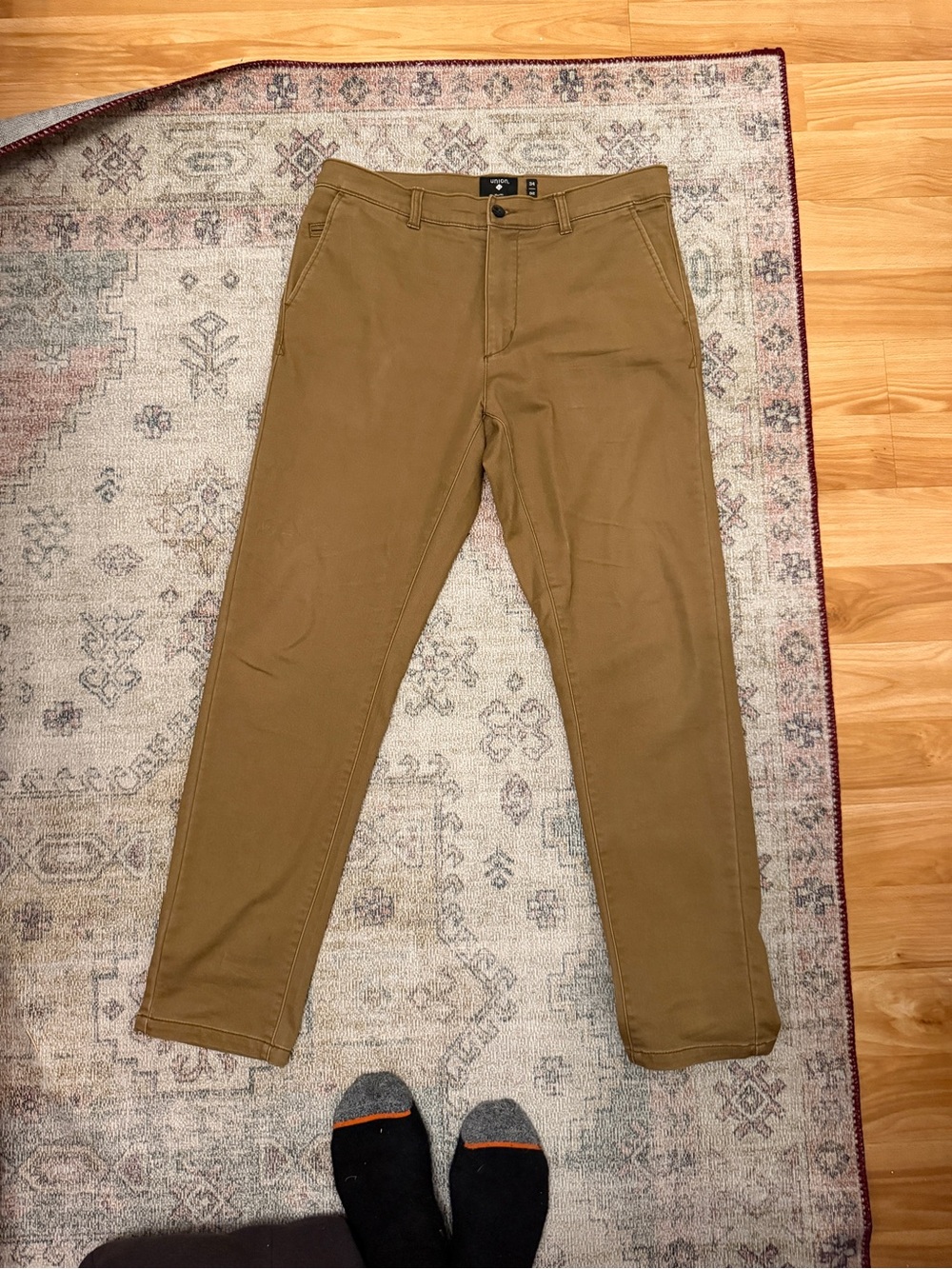 Men's Slim Fit Chino Pants - Camel Brown
